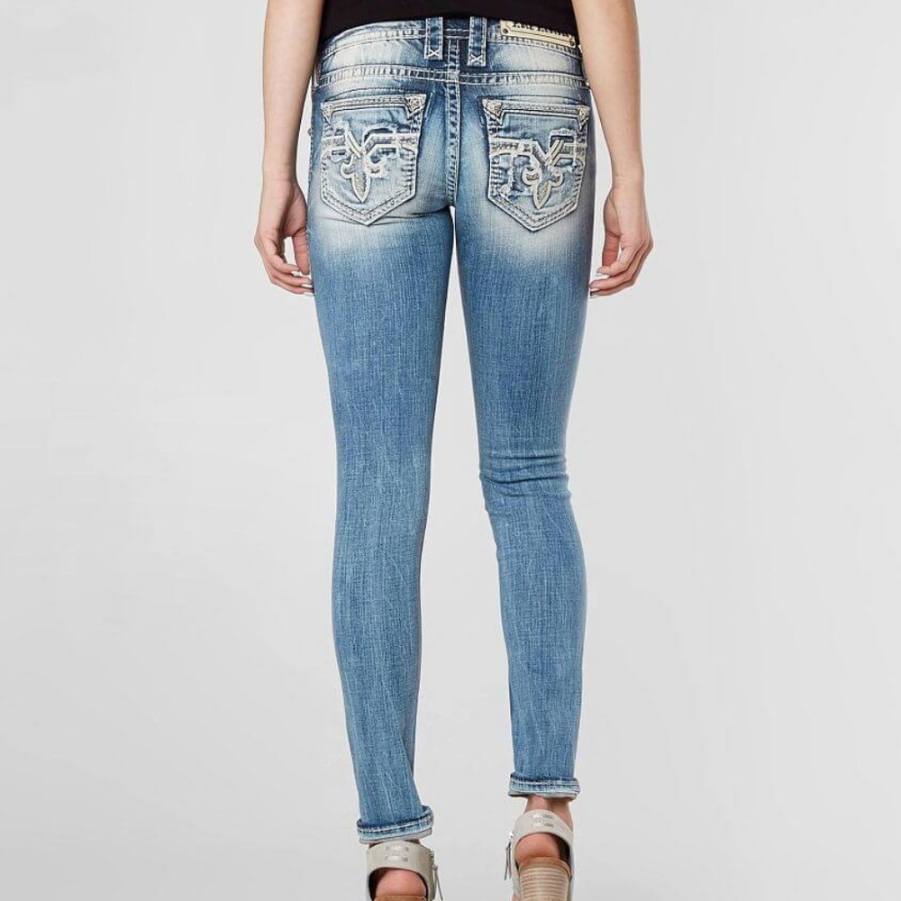 ❤️NeW❤️ ROCK REVIVAL NANNA SKINNY JEANS Size 28 - Picture 11 of 13